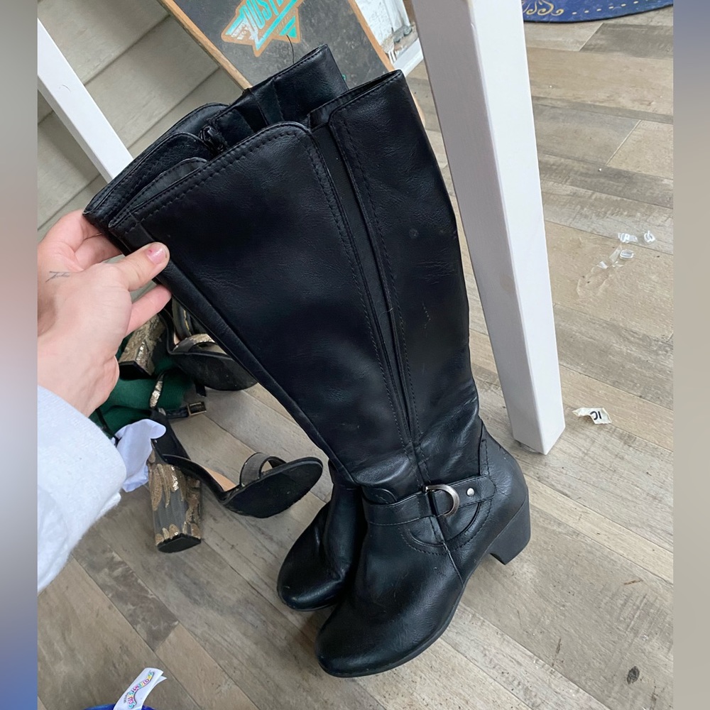 Tall black boots
